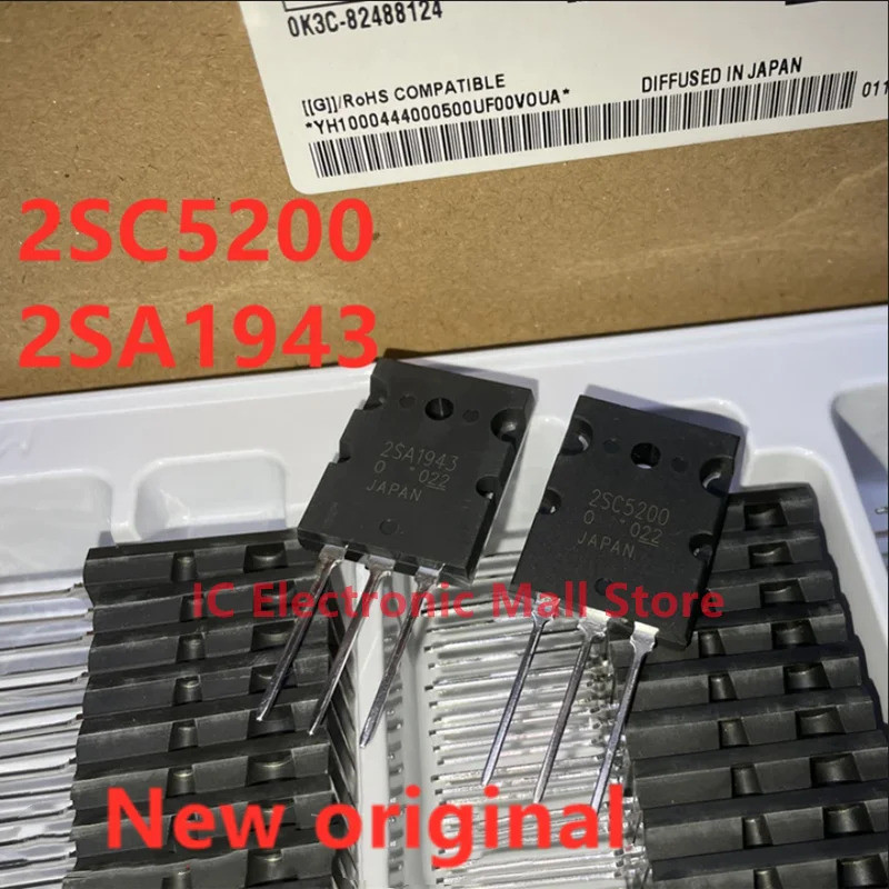5 Cặp - 10 Chiếc 100% Thật Chính Hãng Mới 2SC5200 2SA1943 Nhật Bản Khuếch Đại Transistor A1943 C5200