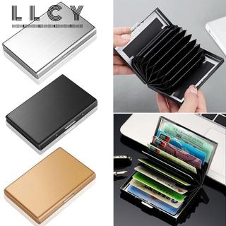 Hộp đựng thẻ tín dụng LLCY, Hộp đựng thẻ ID mỏng chống RFID, Thời trang 6 / 10 khe cắm bằng kim loại không gỉ Porte Carte Du lịch