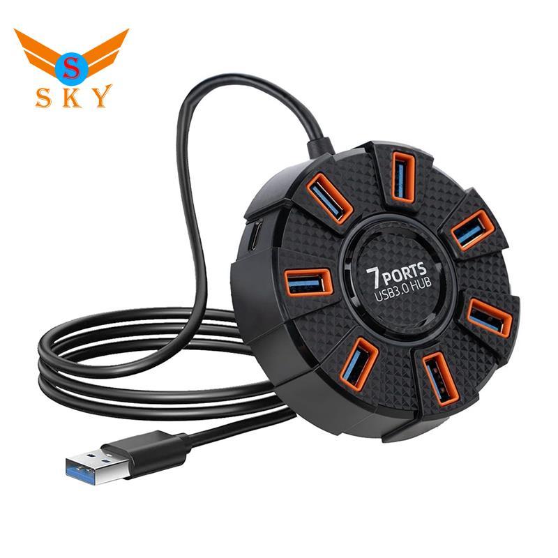 7 cổng USB Hub Dock Station 7 cổng USB Hub Dock USB 3.0 Hub Splitter Bộ mở rộng bộ chuyển đổi USB ch