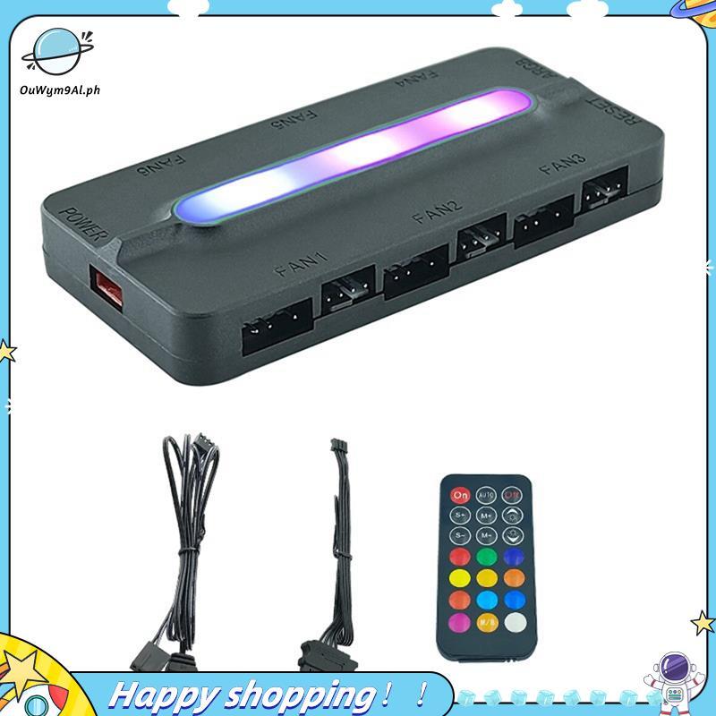 [ouwym9al] Bộ điều khiển ARGB 5V / 3Pin ARGB 4Pin Quạt PWM HUB Hub quạt ARGB Bộ chia trung tâm ARGB 