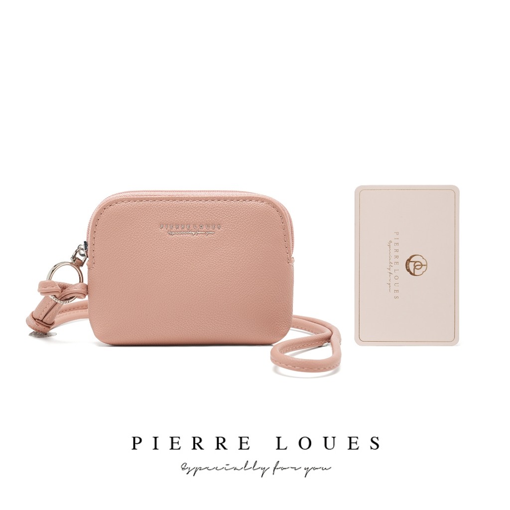 PIERRE LOUES Emira Ví đựng tiền xu nhỏ dành cho nữ Dây buộc da cao cấp BAEOS