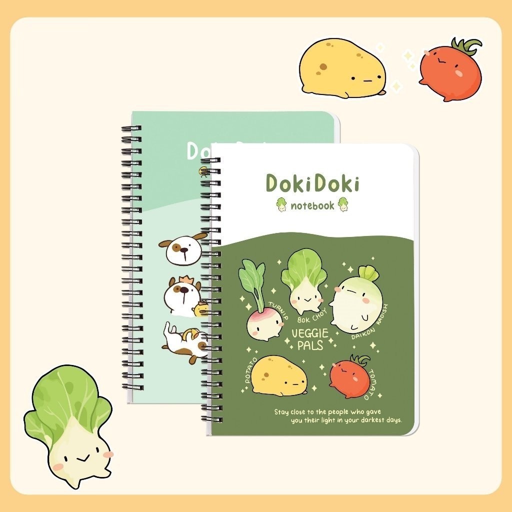 Sổ lò xo A4/A5/B4/B5 cute DOKIDOKI 200 trang