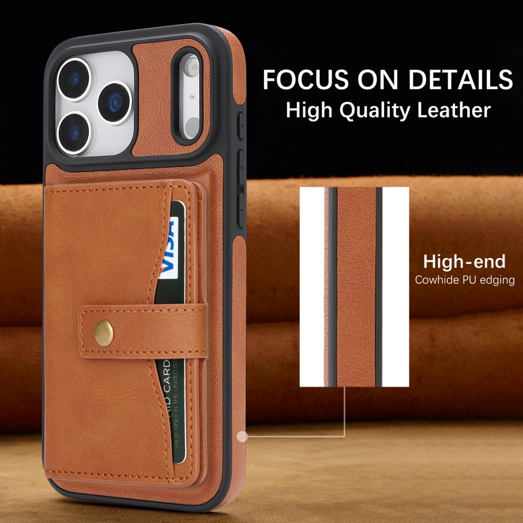 Ốp Ví Từ Tính 2 Trong 1 Cho iPhone17 Pro Max iPhone 17 / 16 / 15 / 14 / 13 / 12 Có Sạc Không Dây