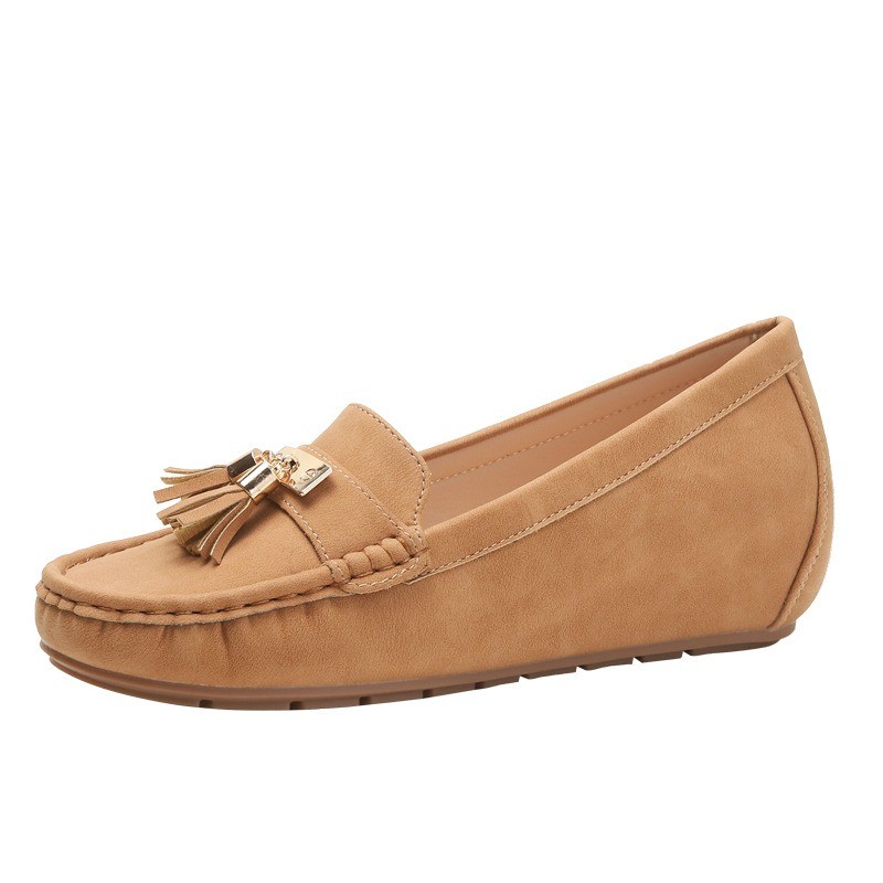 Giày lười thông thường có gót nâng gót ẩn Giày công sở thoải mái Slip On Boat Shoes dành cho nữ