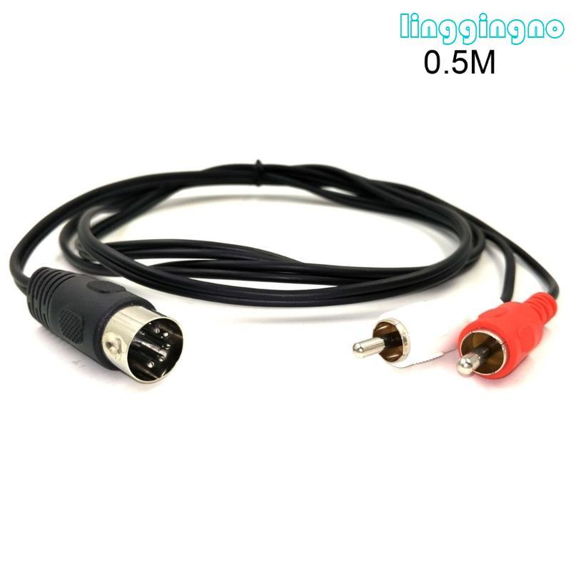 Extension Cable 5 Pin DIN Male to 2RCA Male Video TV Lead Converter Cable