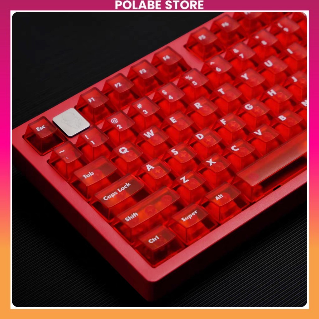 Keycap Aifei Red PC Xuyên LED Bàn Phím Cơ - Keycap PC Xuyên LED Cherry Profile 60 65 75 TKL