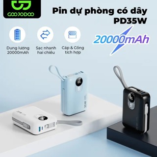 GOOJODOQ  PD35W Power Bank 20000mAh Màn hình kỹ thuật số LED cho iPhone iPad Mini Powerbank Sạc nhanh