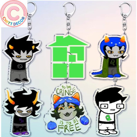 Móc khóa game Dave Strider, Karkat, Vantas, John Egbert, Rose Lalonde chất liệu acrylic