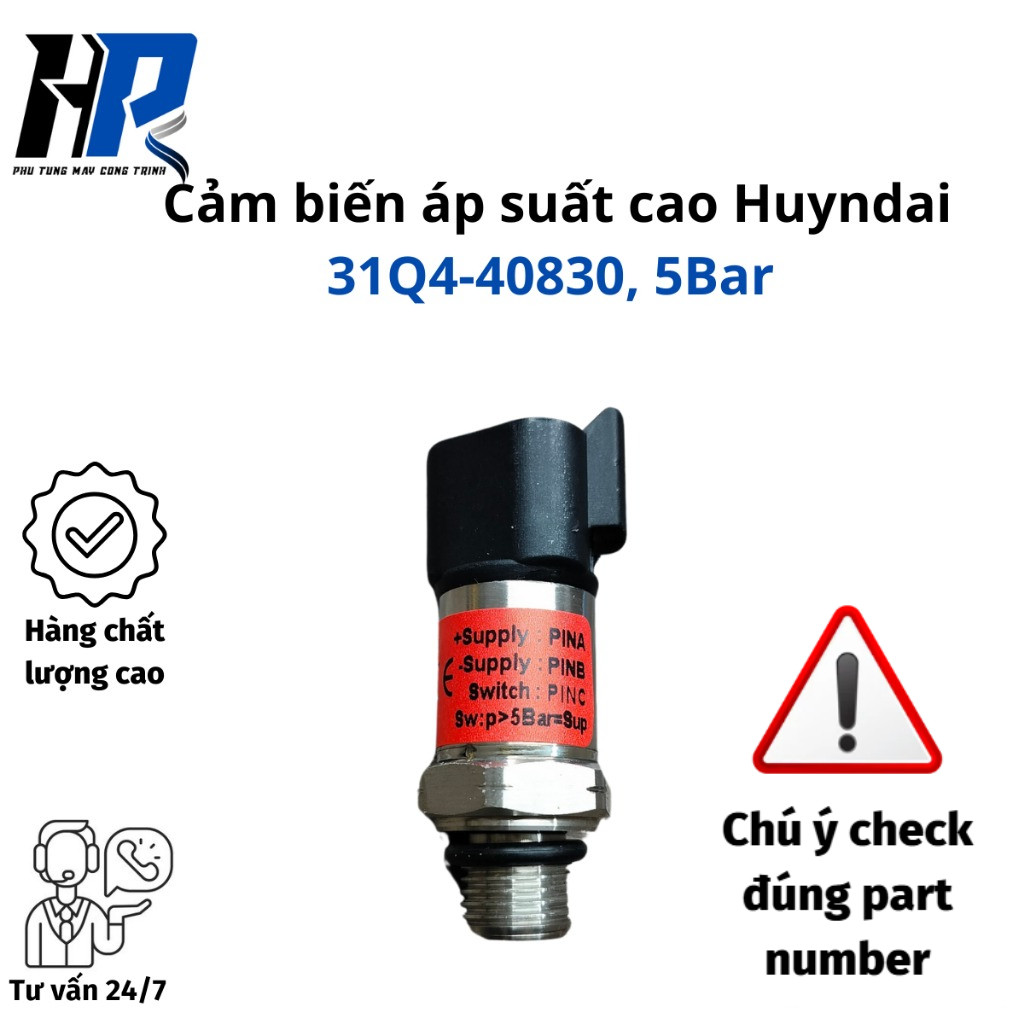 Cảm biến áp suất cao 31Q4-40830, 5Bar - Phụ tùng HP