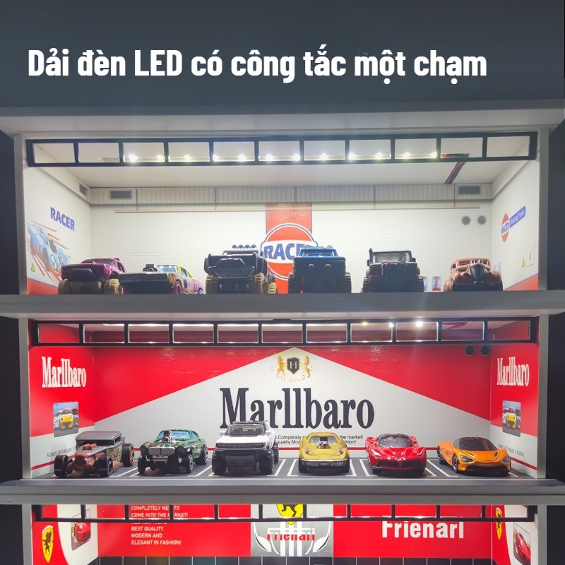 Bãi Đỗ Xe Tĩnh Mini Gt 1/64 Mô Hình Lắp Ráp Có Bối Cảnh Bãi Để Xe Mô Hình Mô Hình Bãi Đỗ Xe Có Đèn