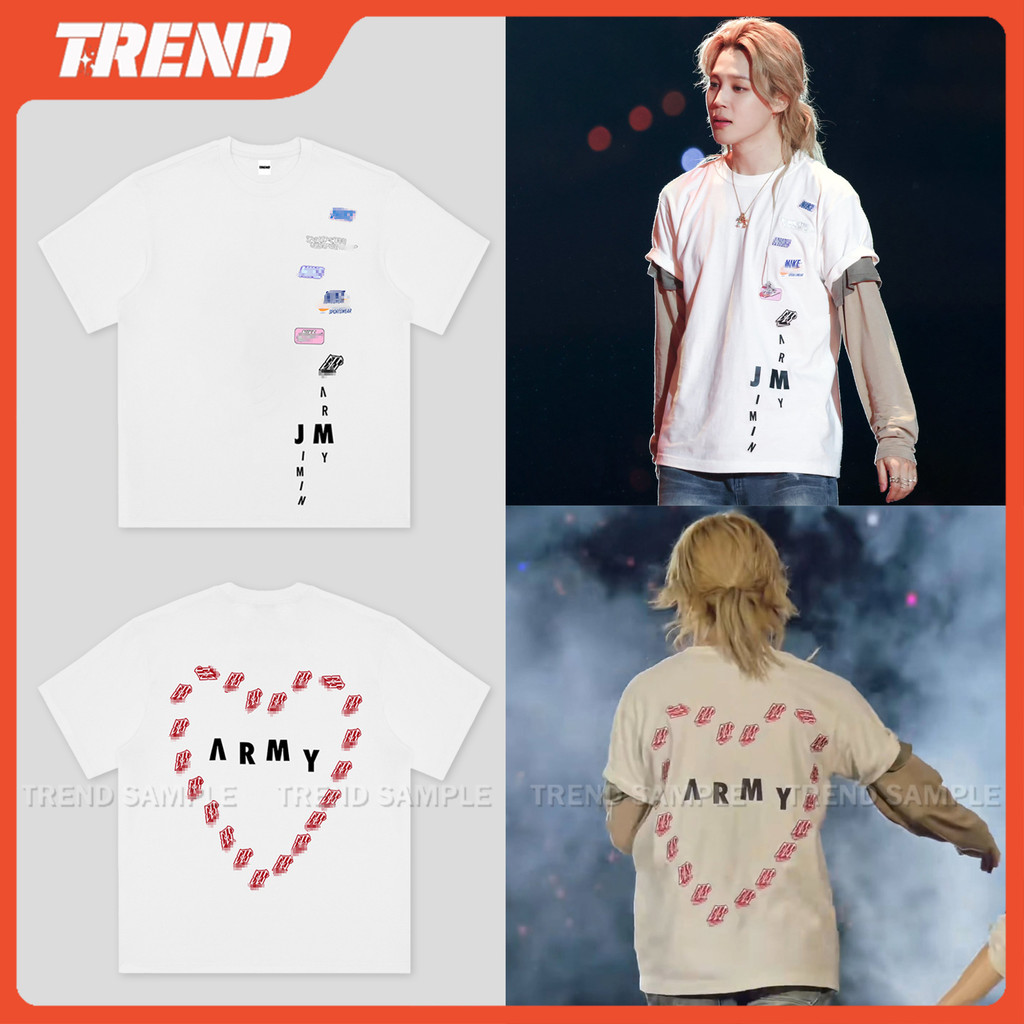 2026 BANGTAN ARIRANG TOUR BUWAN Merch JIMIN Cùng Cotton Áo Thun Vintage Unisex Plus Kích Thước Vinta