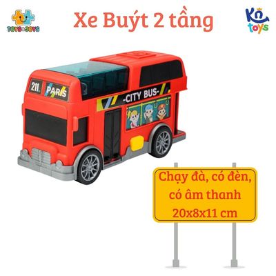 Đồ Chơi Xe Mô Hình Toys&Joys  – Xe buýt 2 tầng chạy đà có đèn và âm thanh