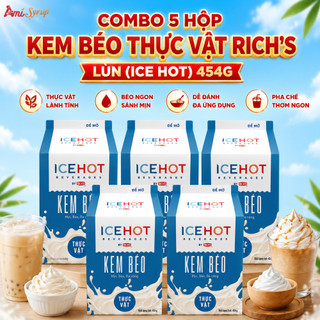 [Combo Giá Sỉ] Kem Béo Thực Vật Rich's Lùn (Ice Hot) 454g, Bí Quyết Cho Đồ Uống Thơm Béo Chuẩn Vị