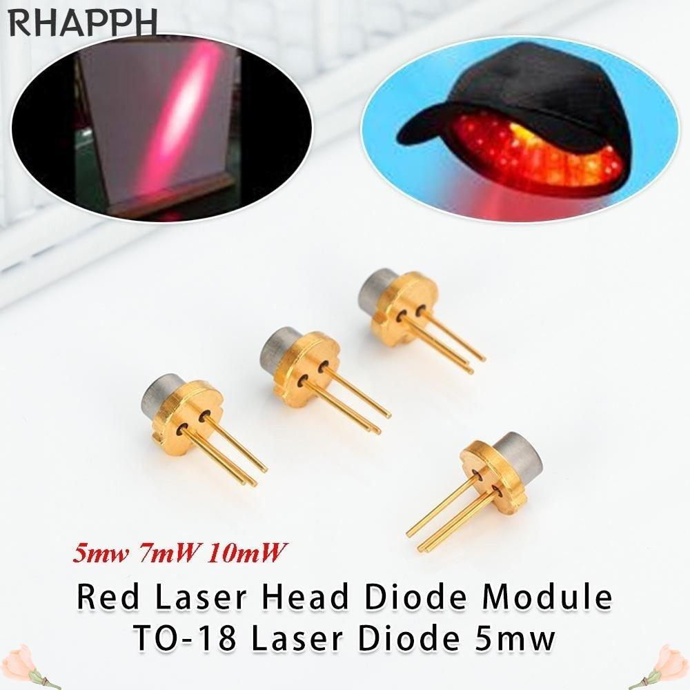 Mô-đun Diode Đầu Laser Đỏ RHAPPH, 5mW 7mW 10mW 3V 5V DIY Hồng ngoại đốt cháy công suất cao, Chân máy