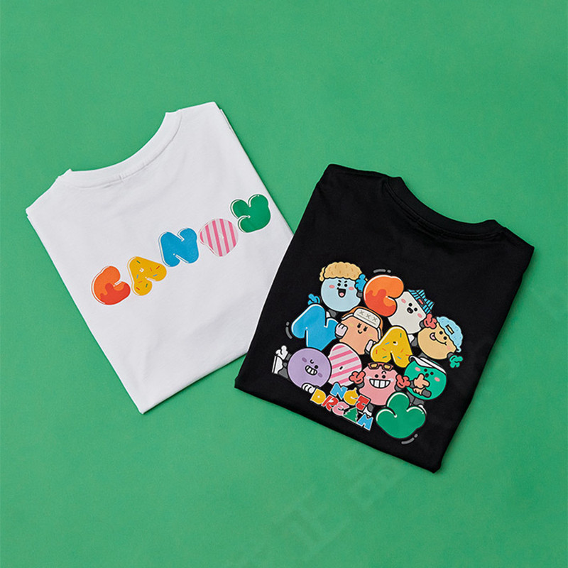 SPAO Fashion Candy Co Áo thun ngắn tay cổ tròn nguyên chất Cotton thoáng khí