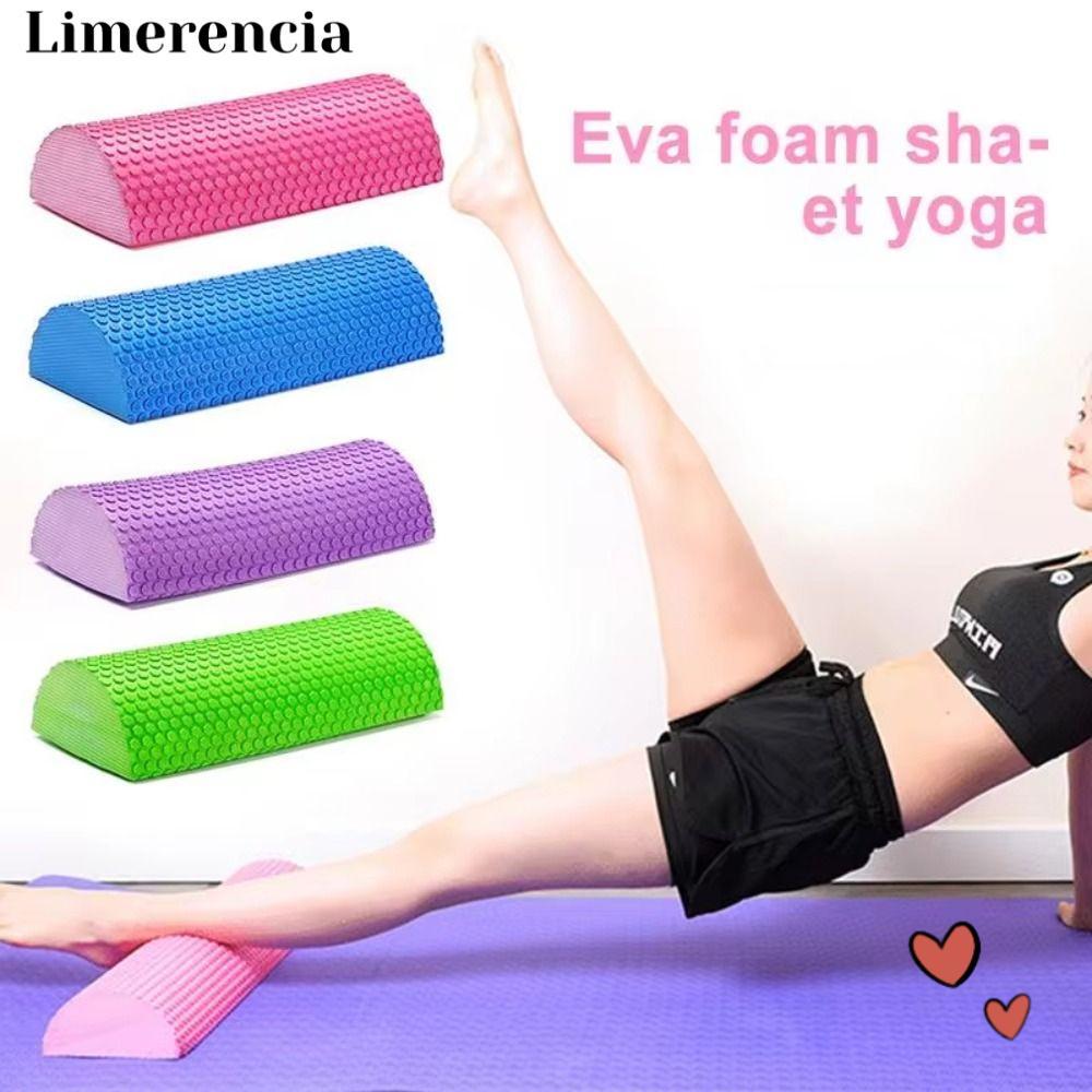LIMERENCIA EVA Massage Foam Roller, Nửa Tròn Xanh Tím Hồng Xanh Yoga Pilates Roller, EVA Massage Điể
