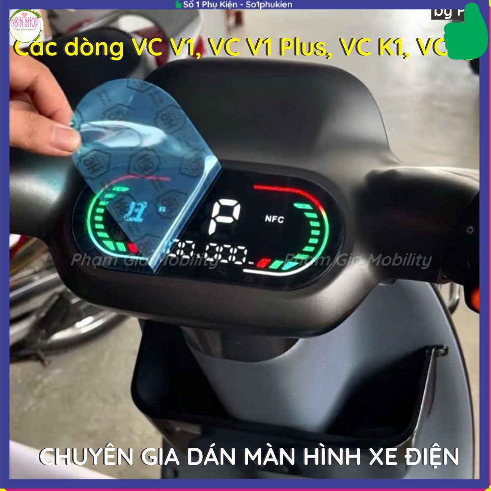 Miếng dán bảo vệ mặt đồng hồ xe điện cho V1, K1, Q1, V1 Plus V1+ JVC chống trầy xước CƯỜNG LỰC NANO 