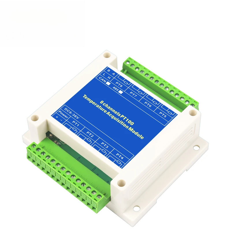 2/4/8/16 channels PT100 K/S/R/B/N/E/J/T type Thermocouple Sensor RS485 Modbus Output Temperature Acq