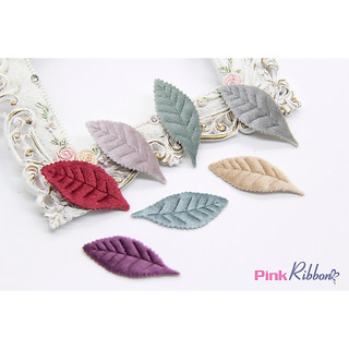 *Set 5 cái - Lá nhung ép dùng làm phụ liệu  hoa trang trí may mặc, hoa cài áo, hoa phụ liệu may mặc, phụ kiện tóc