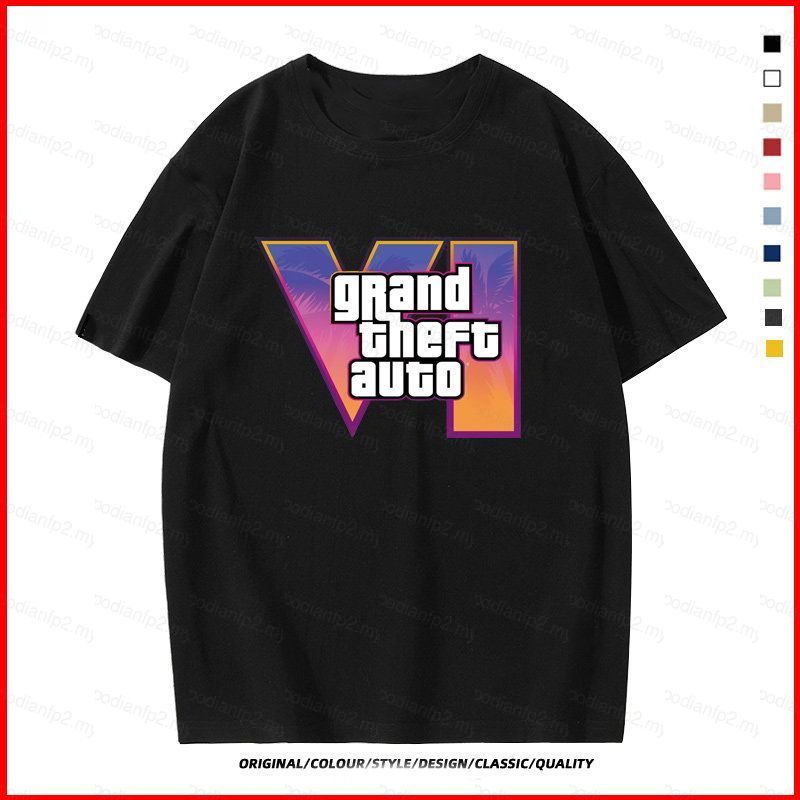 PDF2 GTA6 Grand Theft Auto 6 Vice City cùng phong cách Áo thun ngắn tay