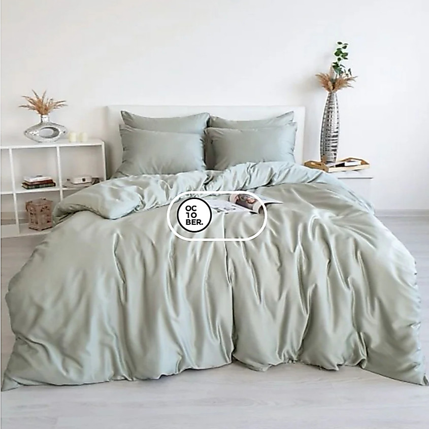 (HỎA TỐC) Bộ Chăn Ga Gối 5 món 1m6 đến 1m8 Tencel 60s vải trơn và họa tiết Collab October