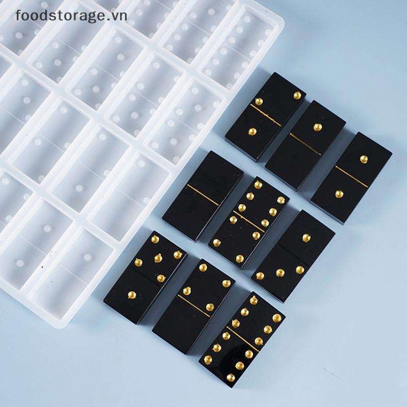 FS Crystal Epoxy Resin Trò Chơi Khuôn DIY Dụng Cụ Làm Dominos Đúc Khuôn Silicon VN