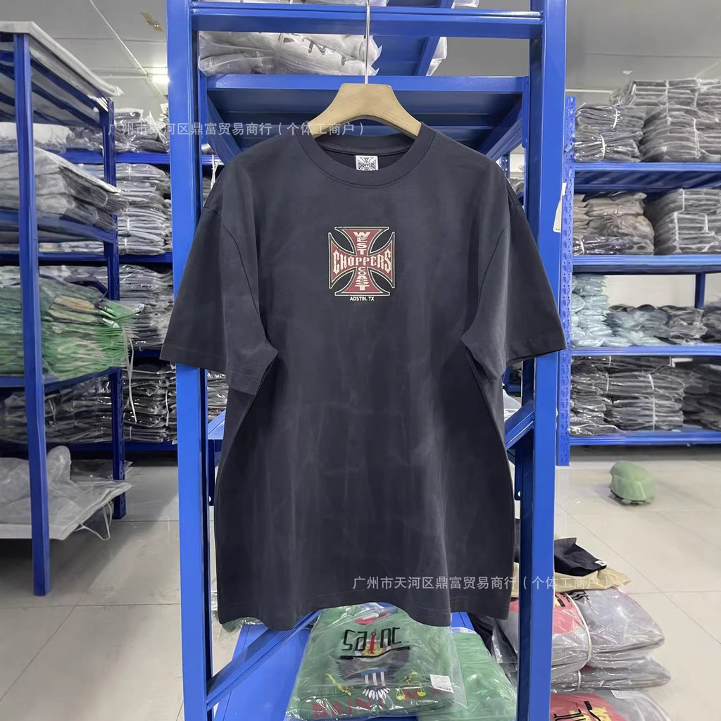 WFXG West Coast Choppers SS West Coast Motorcycle-SPARK Washed Nhuộm Retro T