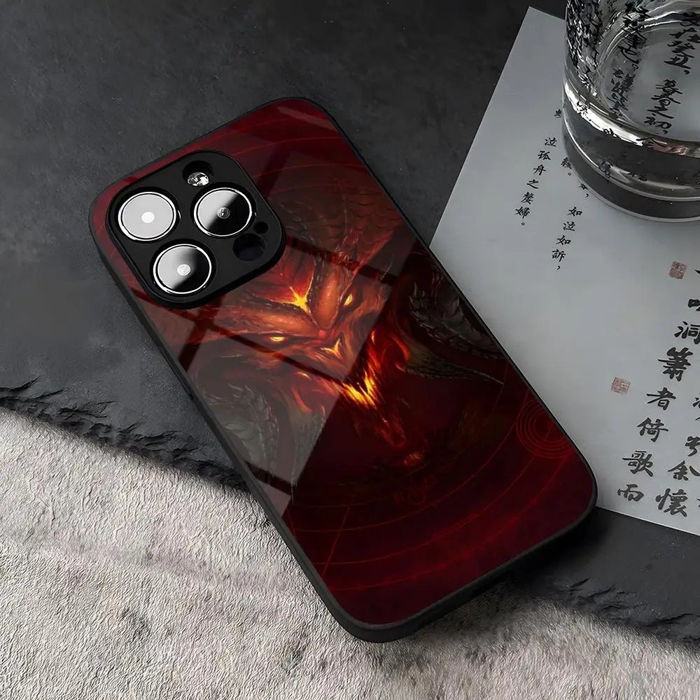 BK-1 Hot Game Diablo 3 Ốp Điện Thoại Kính Cường Lực Cho IPhone 15 14 12 13 11 Plus Pro XS Max Mini X