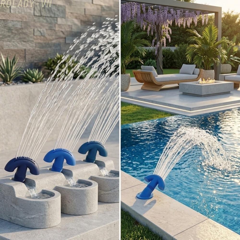 #ROYALLADY#Pool Waterfall Fountain for Inground and Above Ground Pools with 3/4 Inch Thread