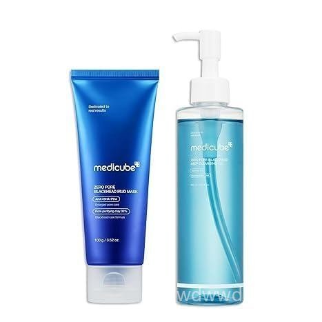 Medicube Hàn Quốc Home-Spa Pore Care Routine: Mặt nạ bùn mụn đầu đen Zero Pore và dầu làm sạch mụn đ
