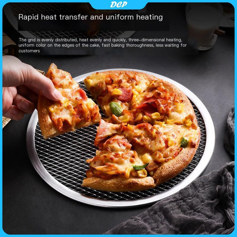 [DCP] 8-13 inch tái sử dụng không dính bánh pizza Màn hình Pan Hợp kim nhôm Net bakeware [VN]