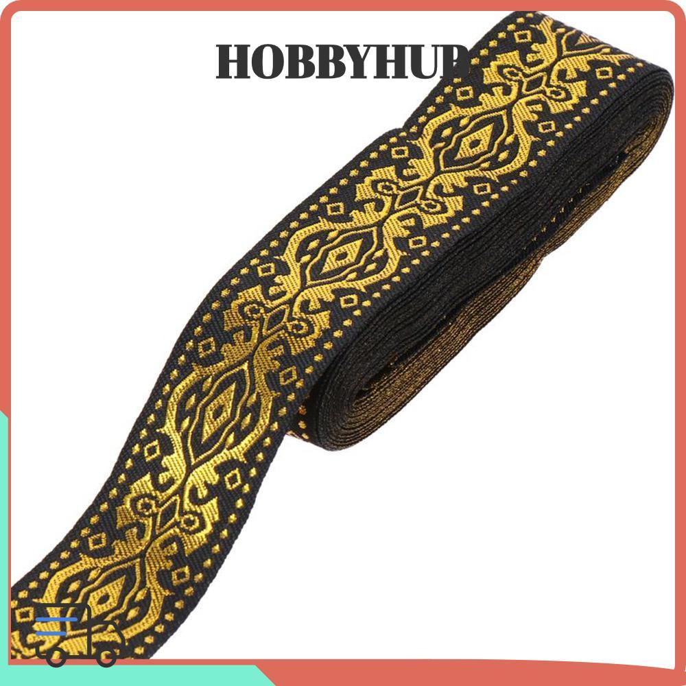 HOBBYHUB 7.6 Yards Ruy băng hoa vàng trắng để may quần áo DIY