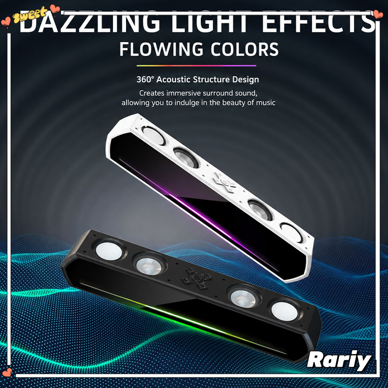 JK-1119 Quad Driver Loa Bluetooth Bass Nặng Máy Tính Để Bàn Loa Soundbar Không Dây RGB Light-RY