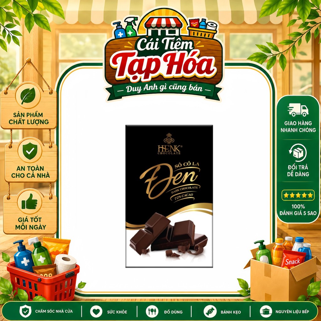 Mark&Milk Socola Đen 72% 50g | Dark Chocolate 72% Cacao | Socola Đắng Nguyên Chất Chính Hãng