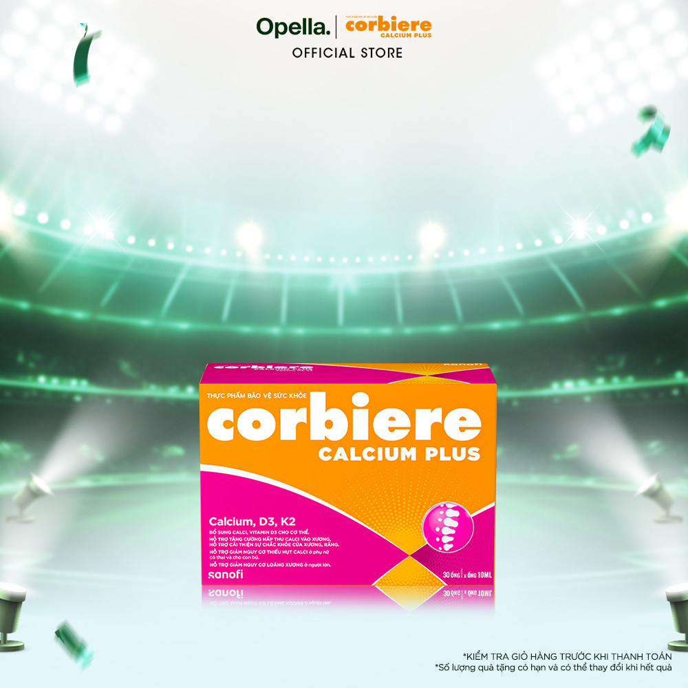Thực phẩm bảo vệ sức khỏe Corbiere Calcium Plus Mới - Canxi hữu cơ + D3 + K2