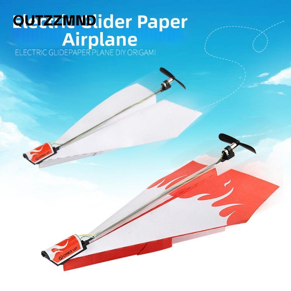Máy bay điện động cơ QUTZZMND DIY, Máy bay gấp Rc có thể sạc lại Mô hình giấy gấp Rc, Giấy & Nhựa mà