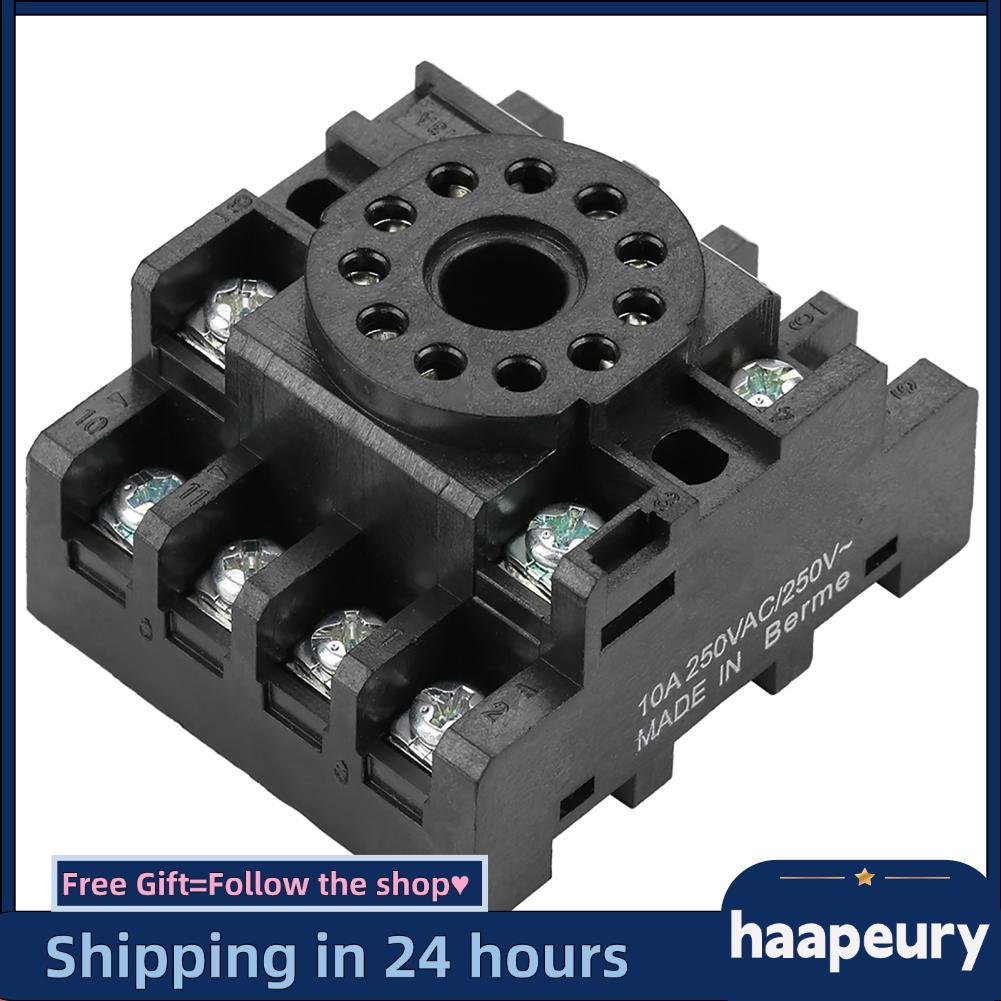 haape Relay Base PF113A Ổ cắm điện 11 chân cho thời gian JQX-10F JTX-2C