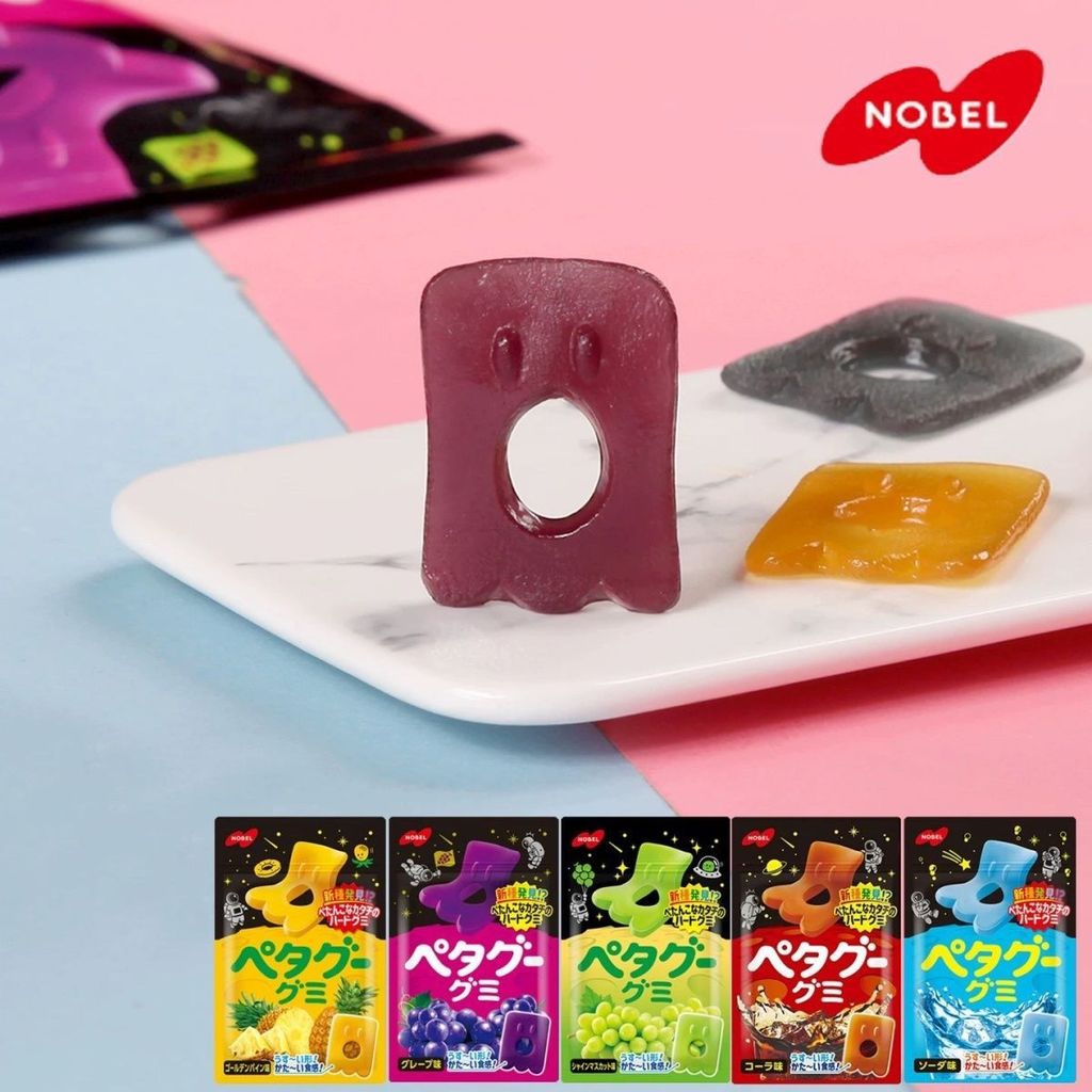 Nhật Bản Nhập Khẩu NOBEL NOBEL NOBEL Trái Cây Co Giãn Marshmallow Tím Nho Soda Hương Dứa Đồ Ăn Nhẹ T