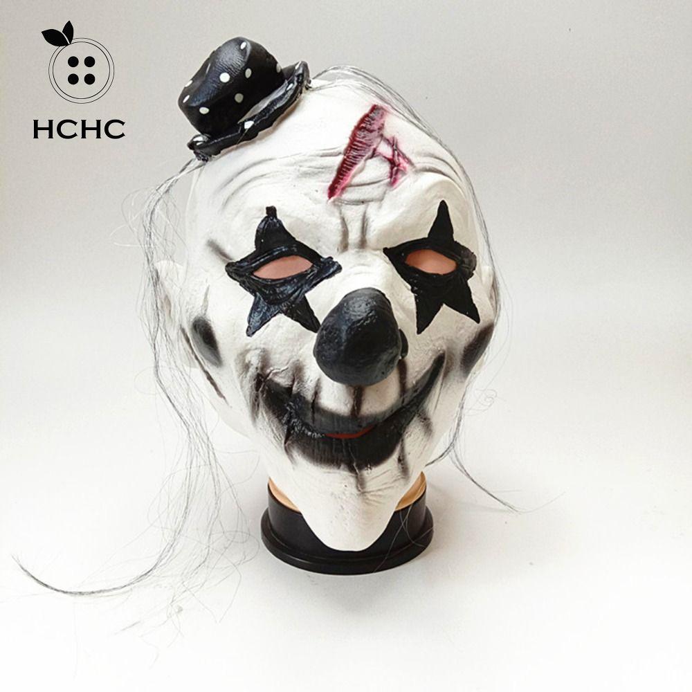 HCHC Halloween Chú Hề Khẩu Trang, Full Head Latex Halloween Full Face Mask, Mũ Đội Đầu Người Lớn Ngộ