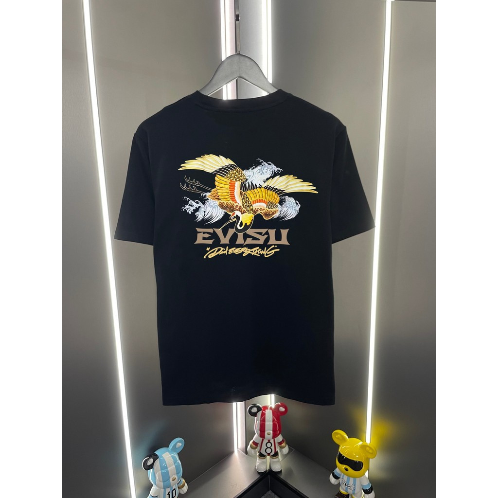Áo thun Evisu / Áo thun Evisu Nam Nữ Áo thun in hình Áo ngắn tay in chữ HWBE