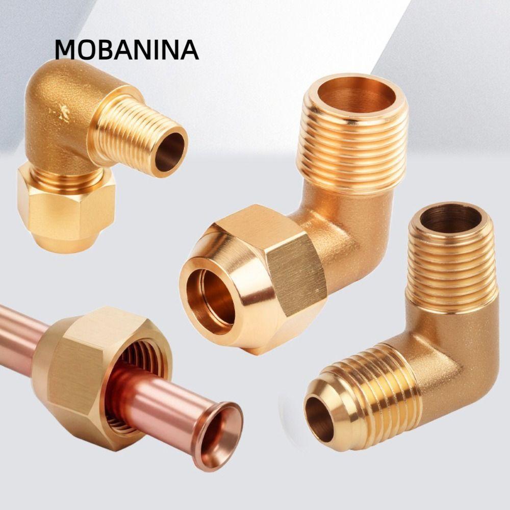 MOBANINA Nam Flare Lắp, 90 Độ Nam Ren Flare Khuỷu Tay, Dễ Dàng Lắp Đặt Flare Seal Ống Đồng Khuỷu Tay