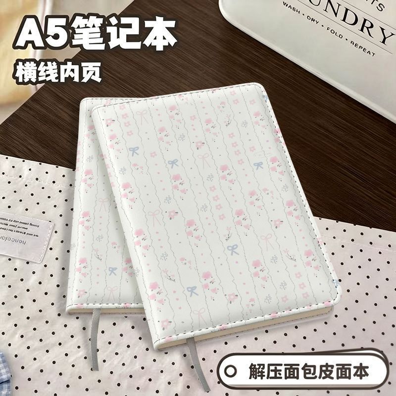 Đề xuất Blue Bow Hoa Giải Nén Bánh Mì Da Facebook Notebook A5 Đường Ngang A6 Sổ Tay A7 Notepad Da PU