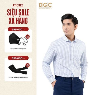 Áo Sơ Mi Nam Dài Tay DGC Dáng suông, Phong Cách Công Sở Trẻ Trung, Vải Mềm Nhẹ Thoáng Mát-SASDBB27M