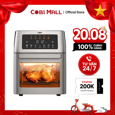 Nồi Chiên Không Dầu COBI 15L - Dung Tích Lớn, 10 Chế Độ Nấu Tự Động, Xoay 360°, Có Đèn, Chính Hãng Cobi Home