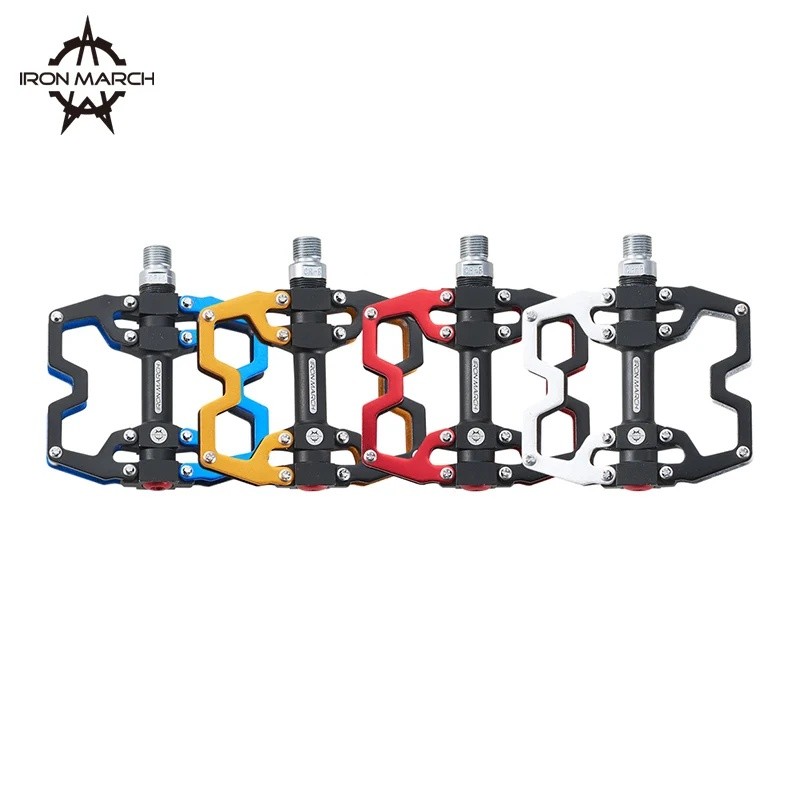 IRON March 3 Vòng bi kín Bàn đạp, Siêu nhẹ, Hợp kim nhôm, Đi xe đạp, Bàn đạp phẳng MTB chống trượt, 