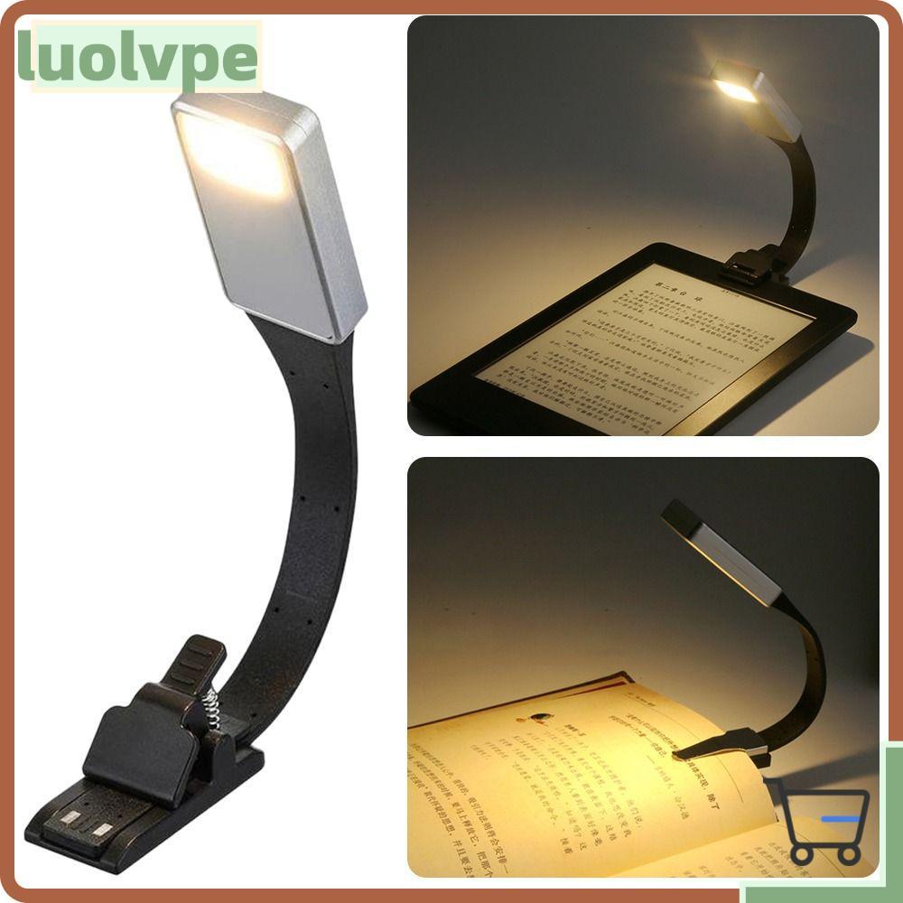 LUOLVUO Đèn Sách Di Động Với Kẹp Linh Hoạt Có Thể Tháo Rời Kindle eBook Reader Đèn Ngủ