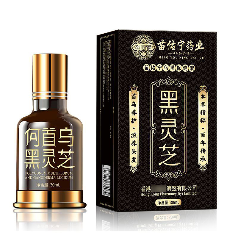 Hàng sẵn có Miao Youning Polygonum Shouwu Black Ganoderma Lucidum Hair Tonic Hair Tonic Thick Hair T