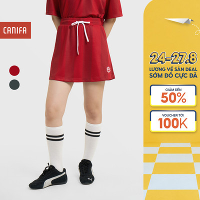 Chân váy nữ CANIFA cạp chun dáng rộng 6KS25S012