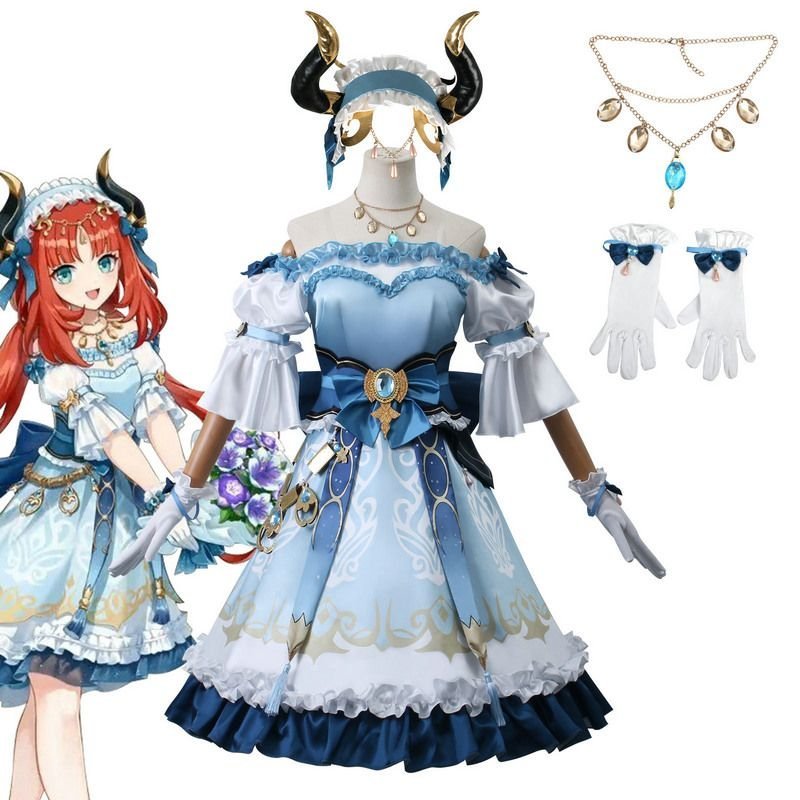 Bộ đồ cosplay Nilou Genshin Impact trọn bộ trang phục game anime cao cấp
