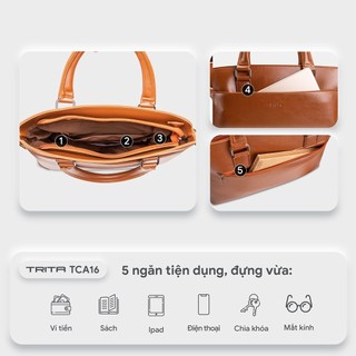 Cặp công sở Trita (Thời trang nam phong cách đựng vừa laptop 14 inch - Cặp da TCA16) Bagsmart
